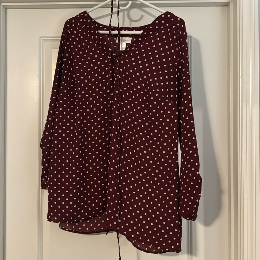 Maroon maternity blouse